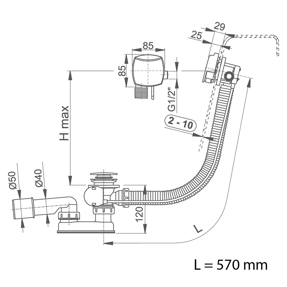 We connect bathtub siphon on site 