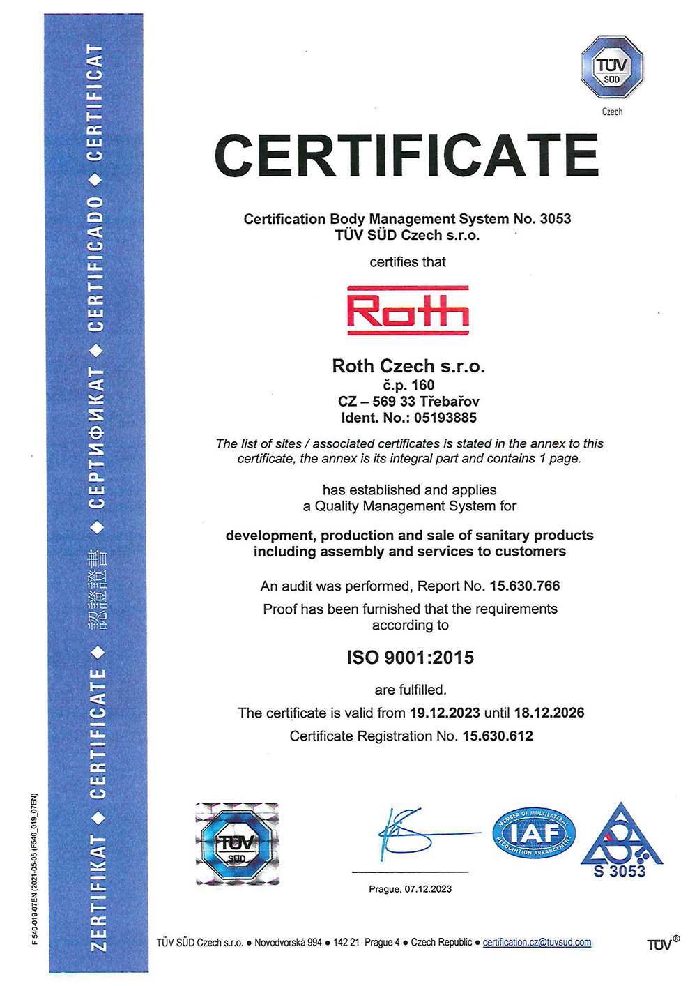 ISO 9001 certifikat