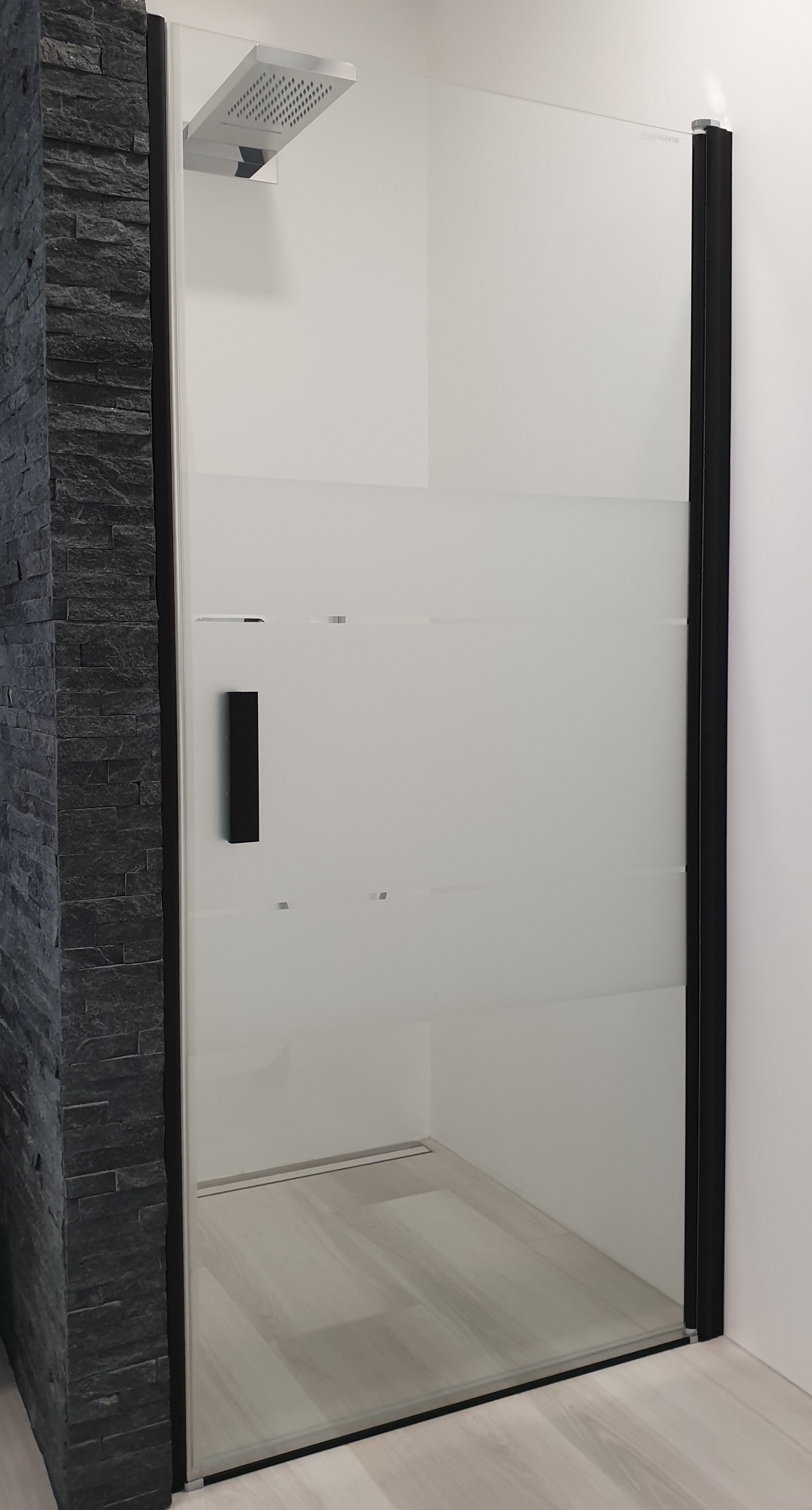 Sprchové dveře TCN1 s profily v provedení Černý elox