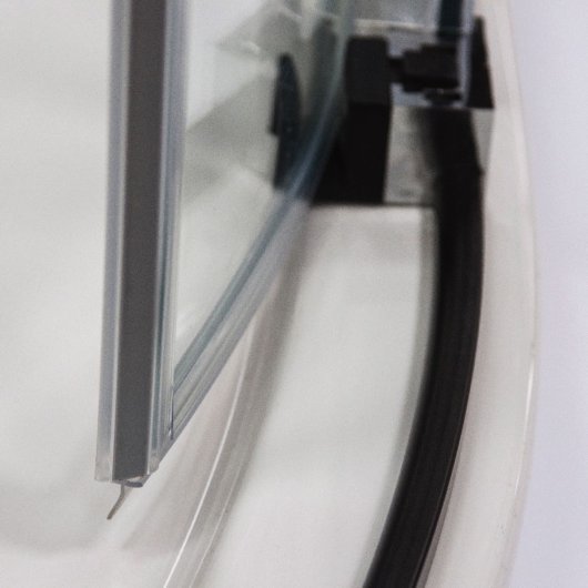 Shower door seal and lower threshold bar Black Elox