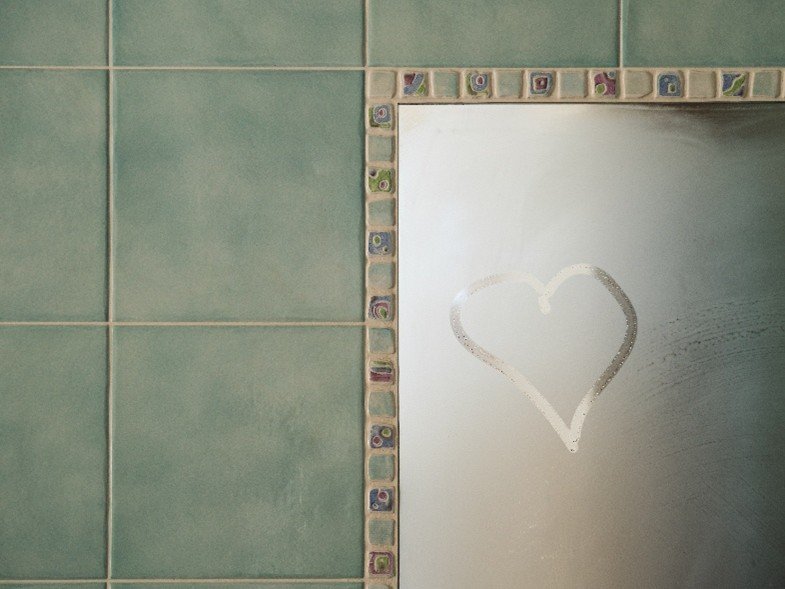 Srdíčko na zrcadle