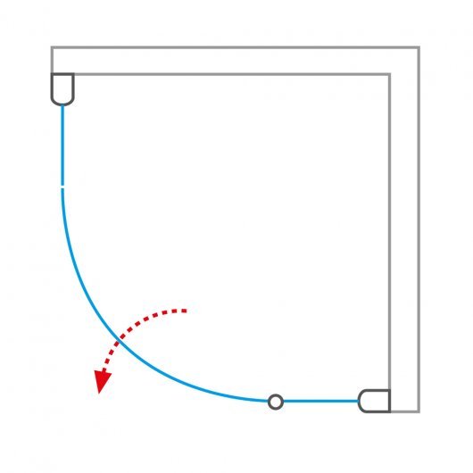 DENVER shower enclosure drawing - right door opening